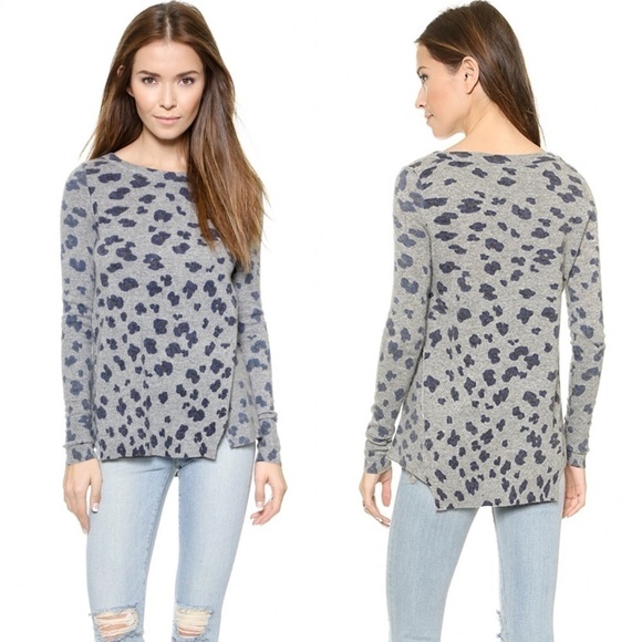 Rebecca Taylor Leopard Mix Pullover Sweater Small - Picture 1 of 7